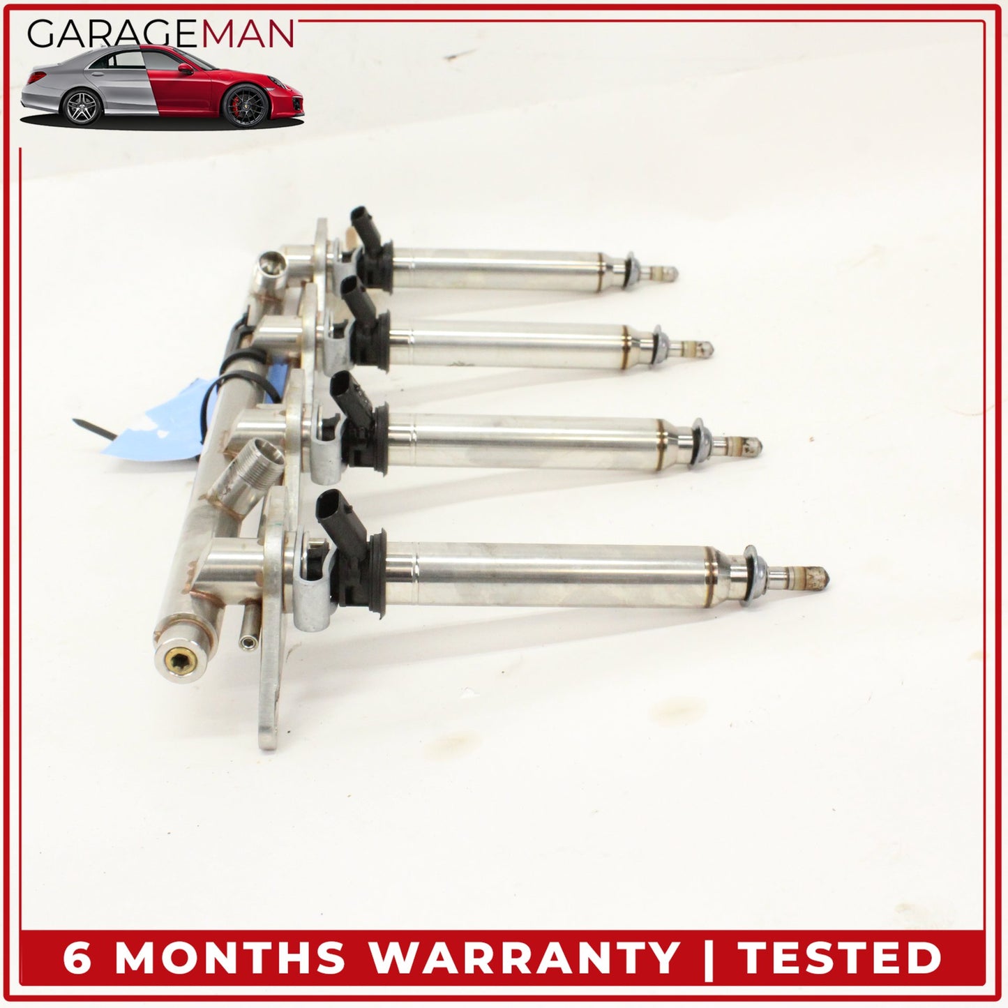 2011-2018 Mercedes W216 CL550 Fuel Injection Rail Line w/ Injectors Left Side