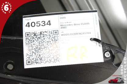 2014-2019 Mercedes W117 CLA45 AMG Rear Right Side Door Shell Panel Black OEM