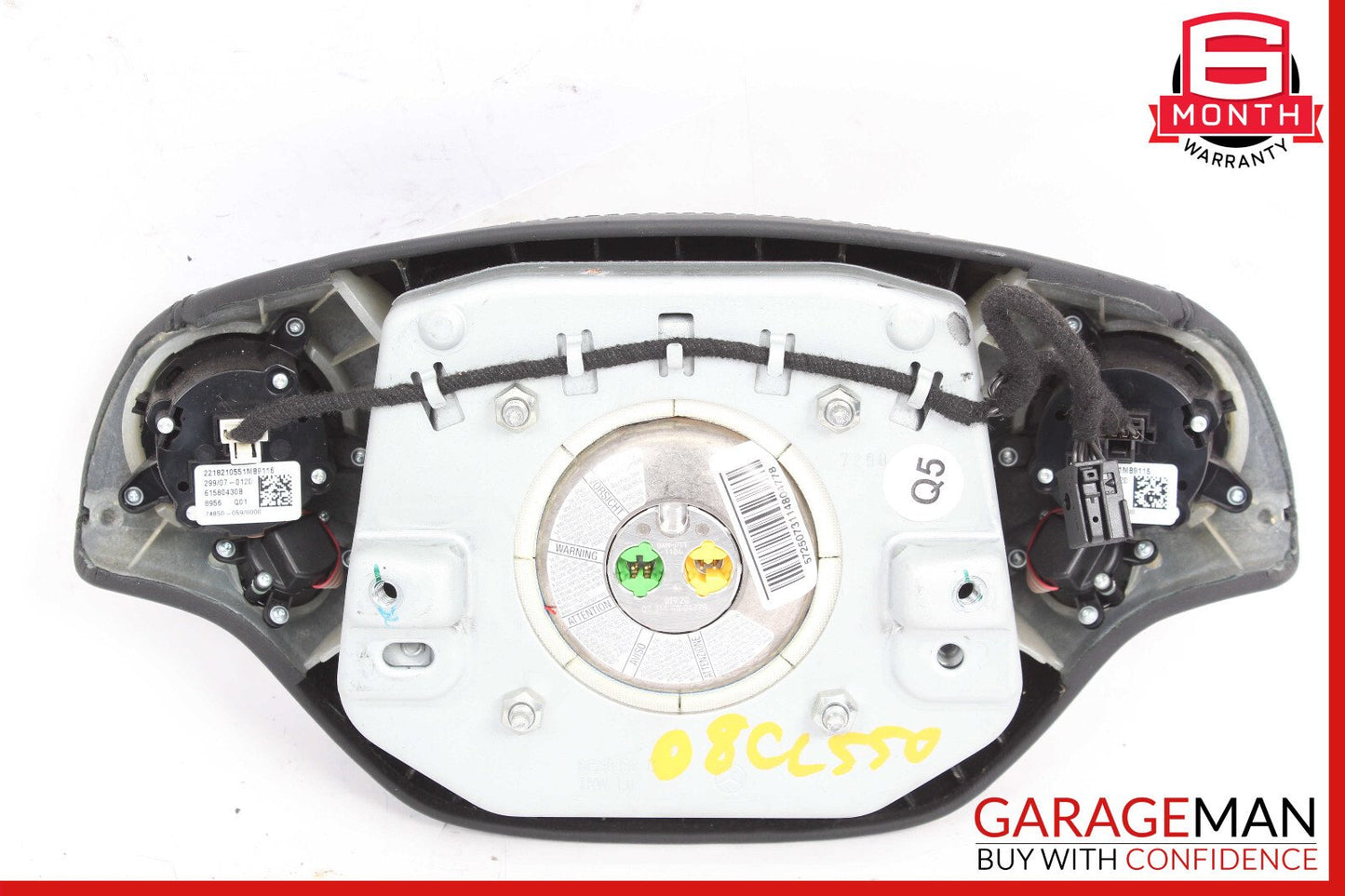 07-10 Mercedes W216 CL550 S550 Steering Wheel Airbag Air Bag Assembly Black