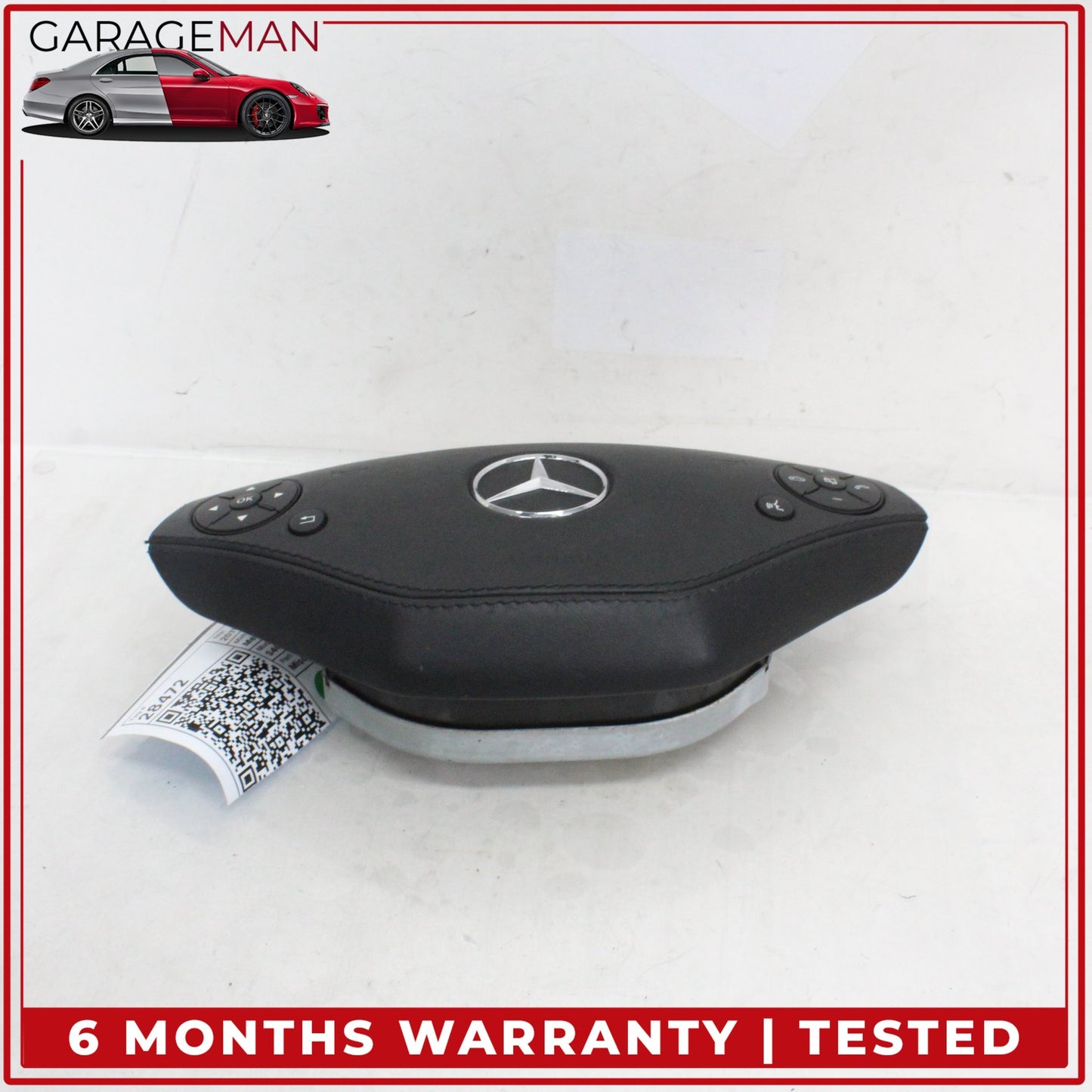 2010-2014 Mercedes W221 S400 Front Left Side Steering Wheel Airbag Black OEM