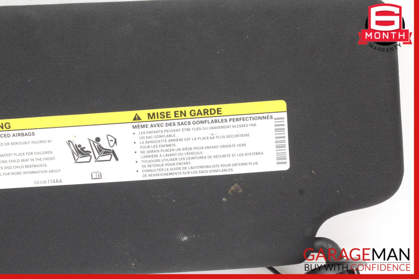 2011-2023 Dodge Charger LD Sedan Right Sun Visor 5PJ79DX9AA