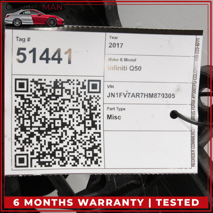 2016-2024 Infiniti Q50 Q60 Radiator Cooling Fan Motor Assembly 214814HK0B OEM