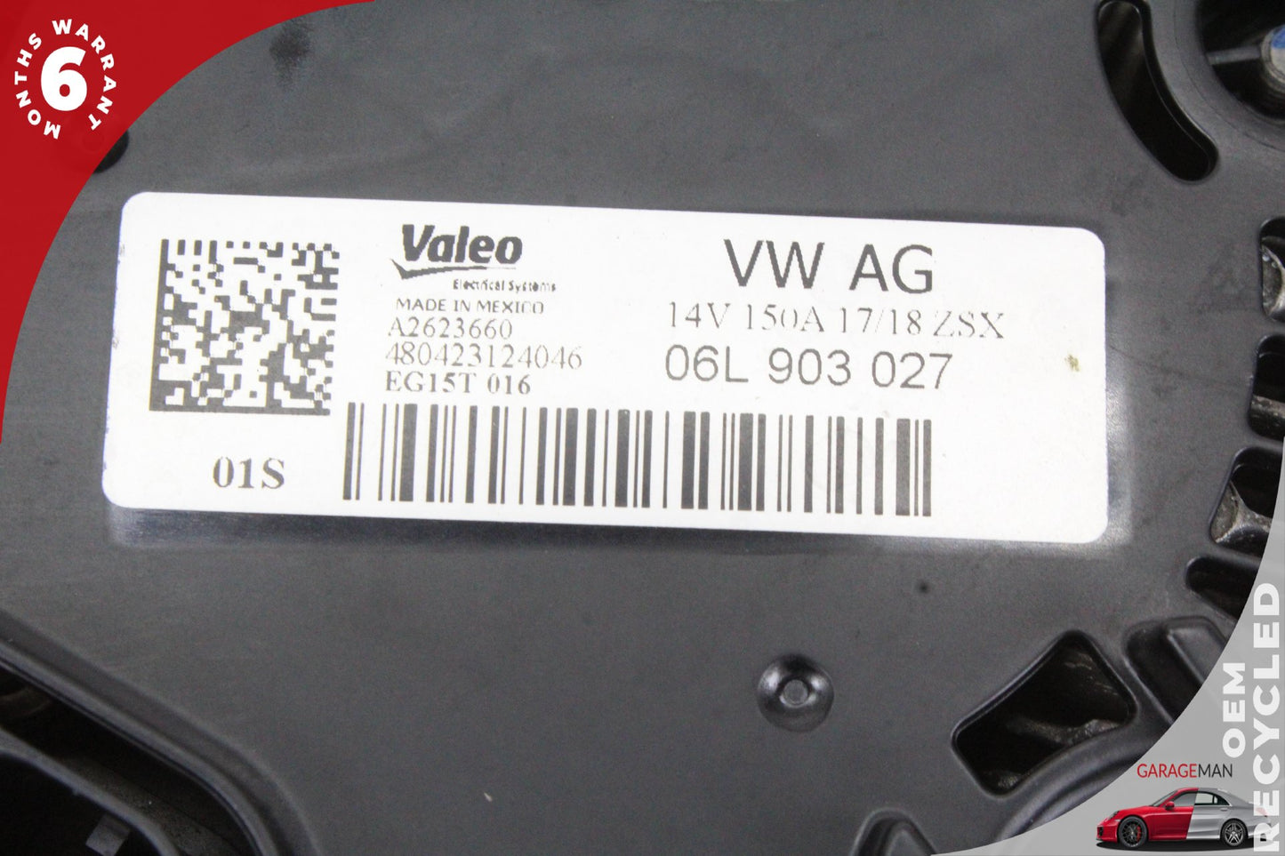2018-2020 Audi Q5 Alternator Generator 14V 150A Valeo VW AG 06L903027 OEM