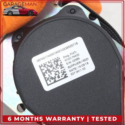 2014-2024 Maserati Ghibli M157 Rear Centre Middle Seat Belt Black 670017440 OEM