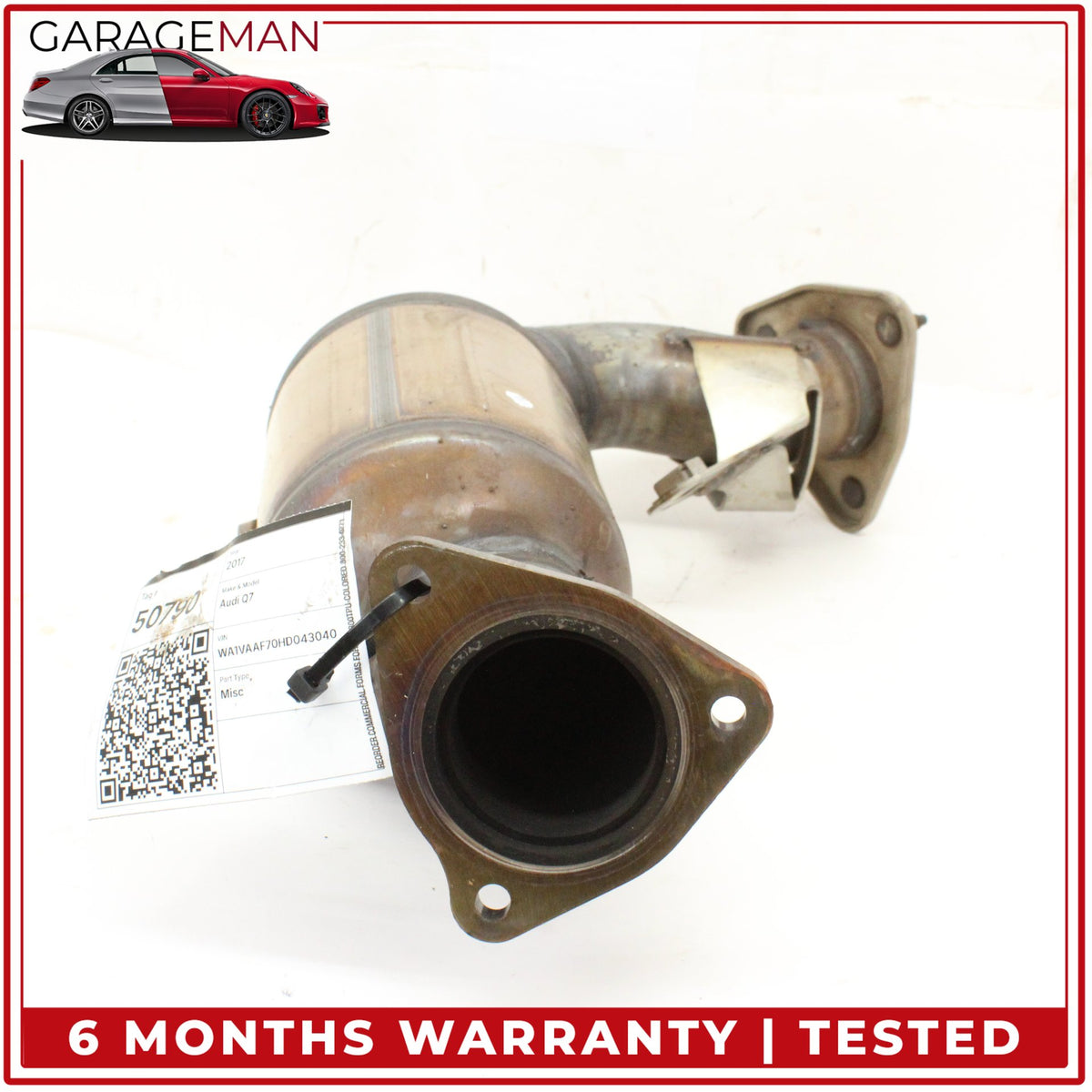 2017-2019 Audi Q7 SUV AWD 3.0L Exhaust System Downpipe Tube Pipe 4M0131703 OEM