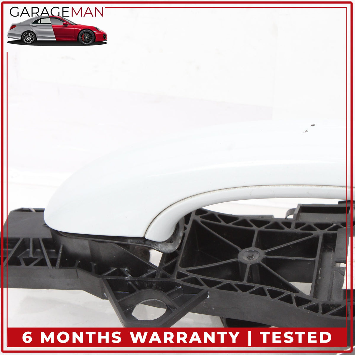 2007-2015 Audi Q7 Rear Left Driver Side Exterior Door Handle White Metallic OEM