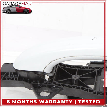 2007-2015 Audi Q7 Rear Left Driver Side Exterior Door Handle White Metallic OEM