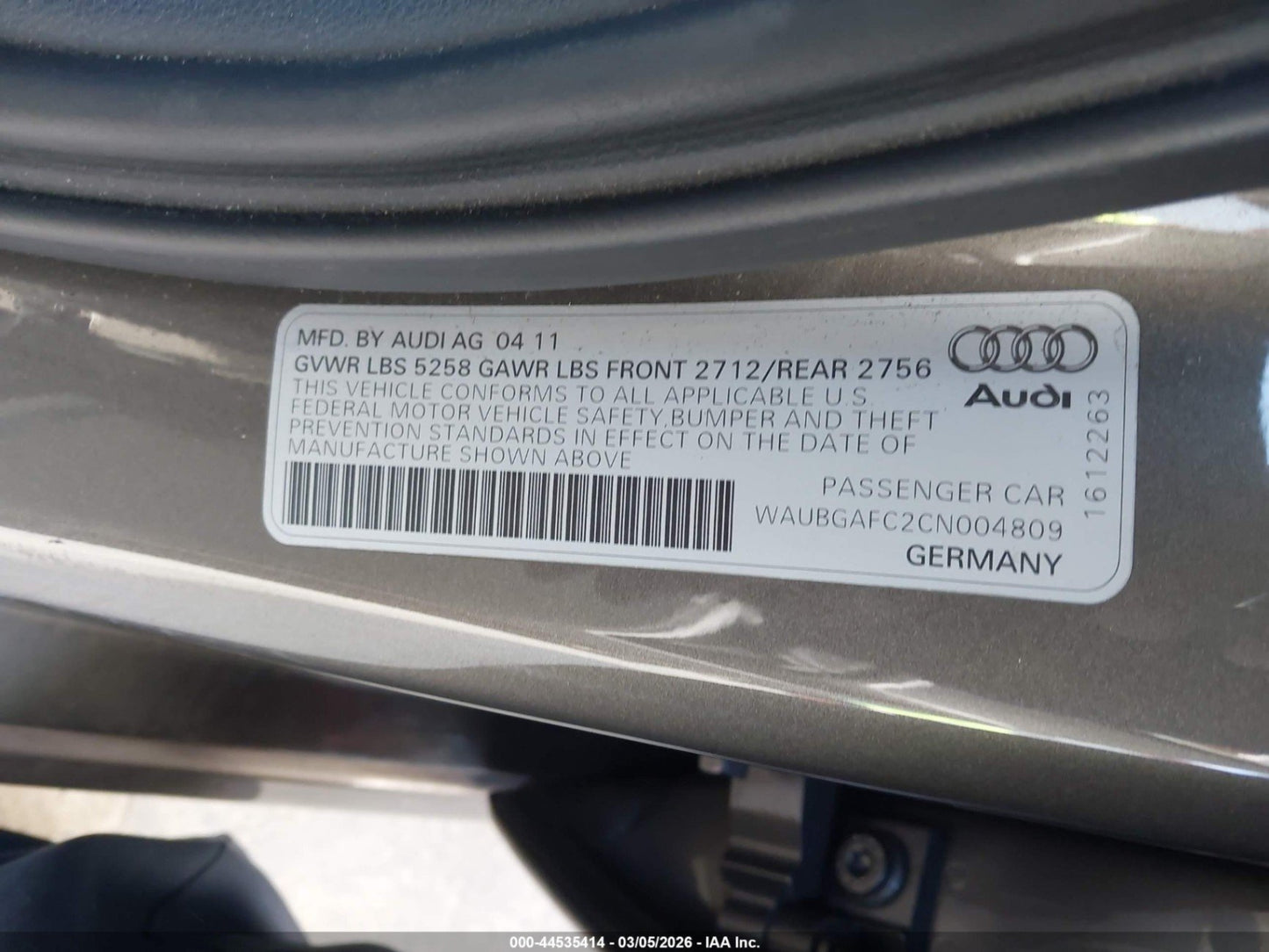 2012 Audi A6 C7