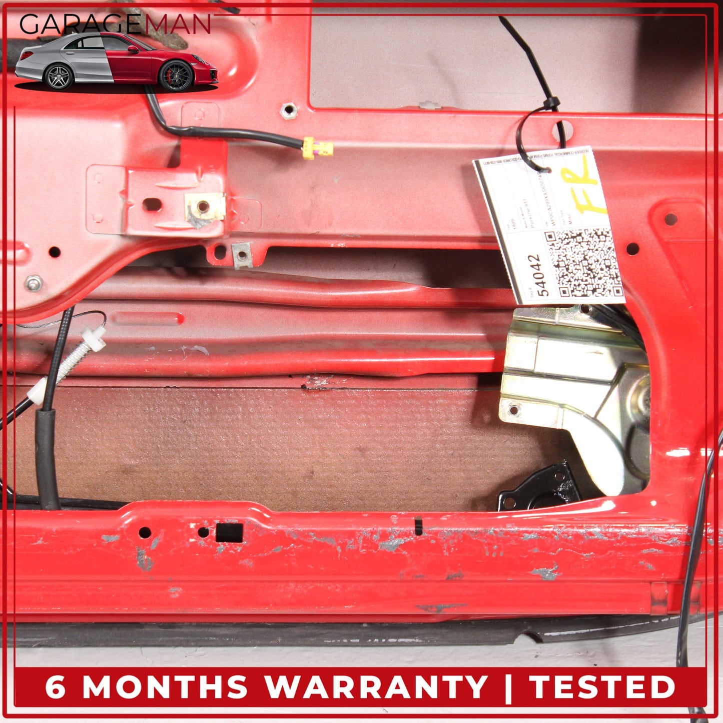 1997-2005 Porsche 911 996 Front Right Side Door Shell Red 99653101204 OEM