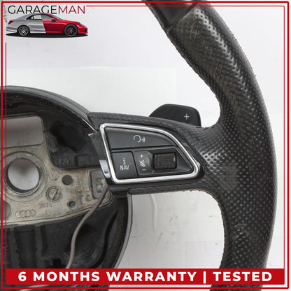 2012-2015 Audi Q7 Front Left Steering Wheel w/ Paddle Shifters 4L0419091AS OEM