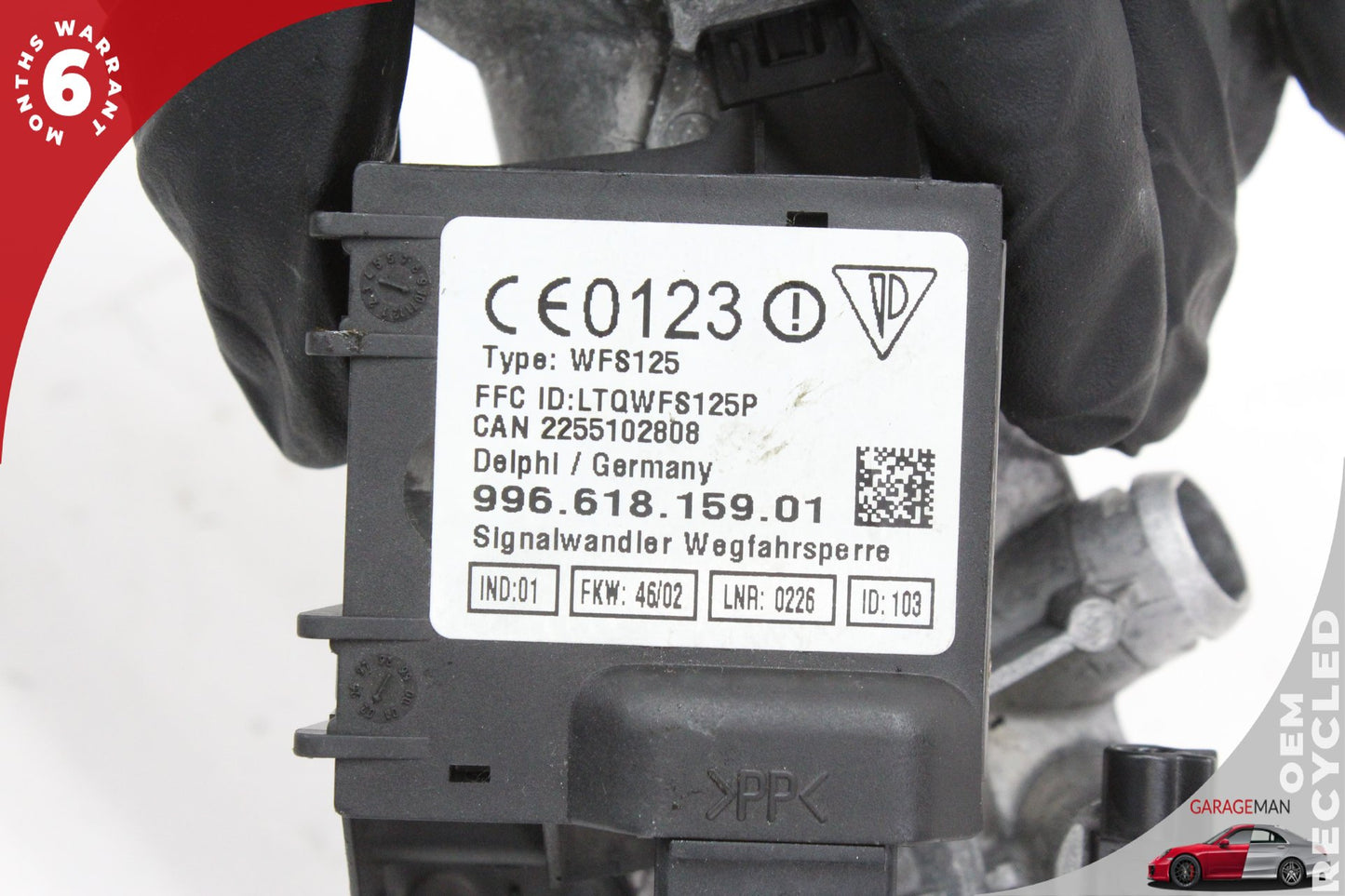 99-05 Porsche 911 996 Coupe ECU Ignition Switch w Key, Front Left Handle, Immobilizer