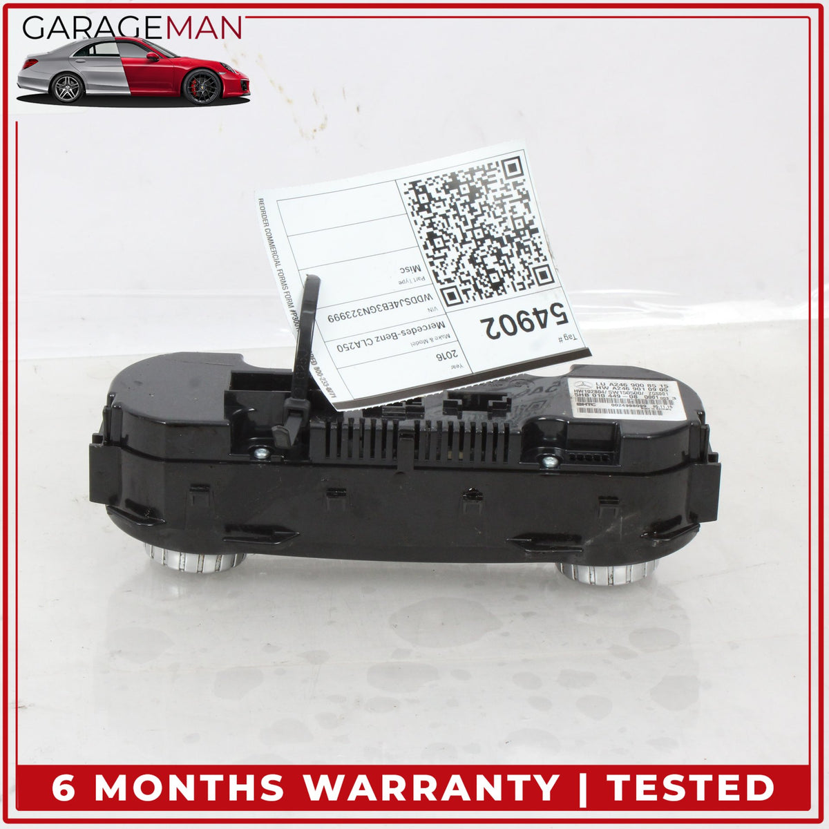 2014-2020 Mercedes W117 CLA250 AC Temperature Climate Control Switch Panel OEM