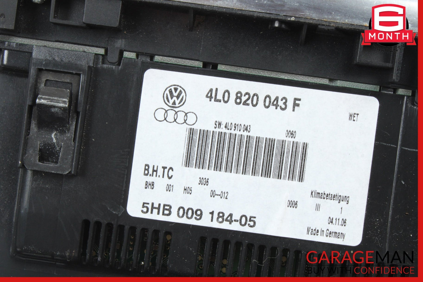 2007-2009 Audi Q7 AC Climate Control Panel 4L0820043F Genuine OEM