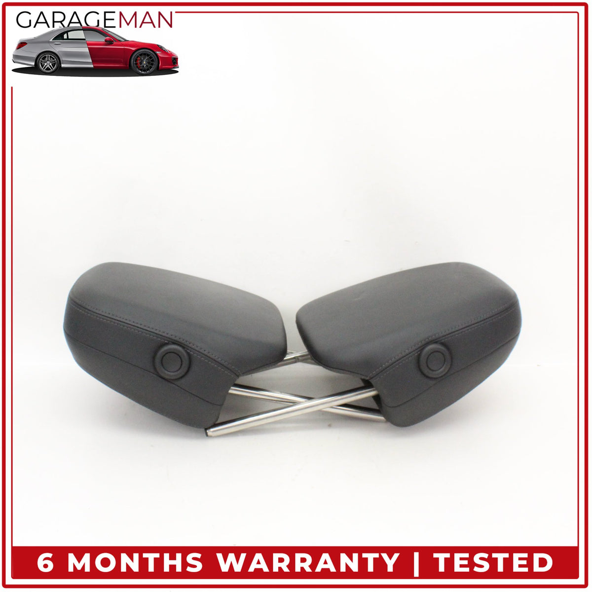 2011-2014 Porsche Cayenne 958 Front Left and Right Side Seat Headrest Black OEM