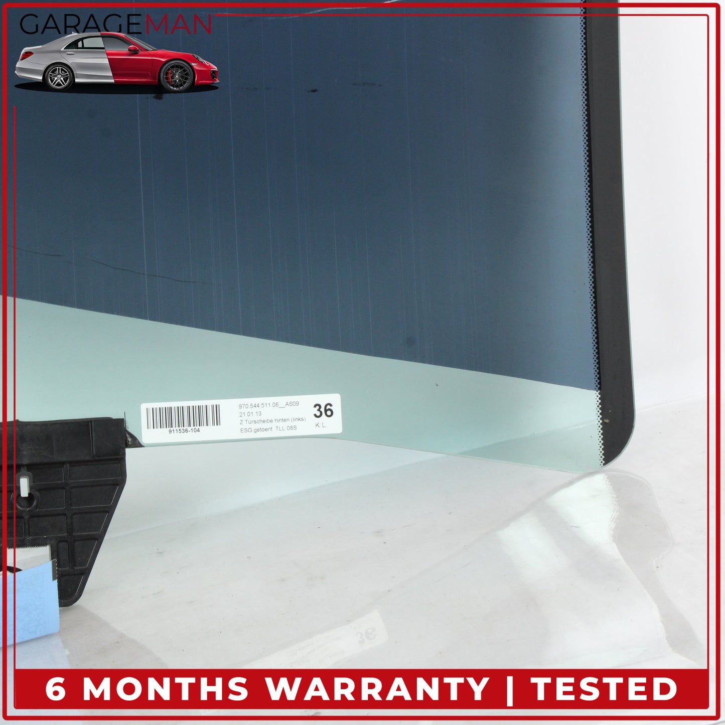 2010-2016 Porsche Panamera 970 Rear Left Driver Side Door Window Glass OEM