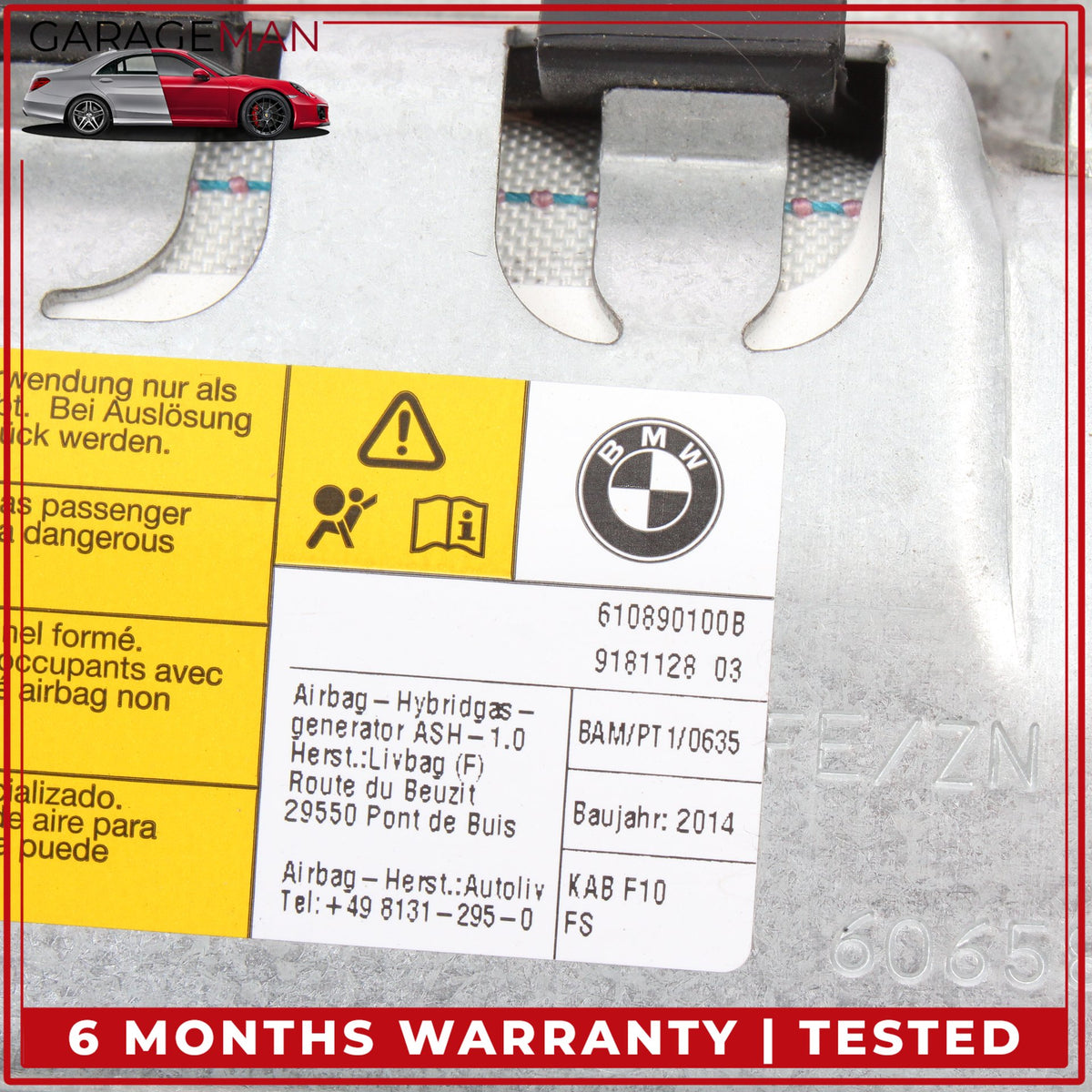 2012-2019 BMW 640i 650i F12 Front Left Side Lower Knee Airbag 9181128 OEM
