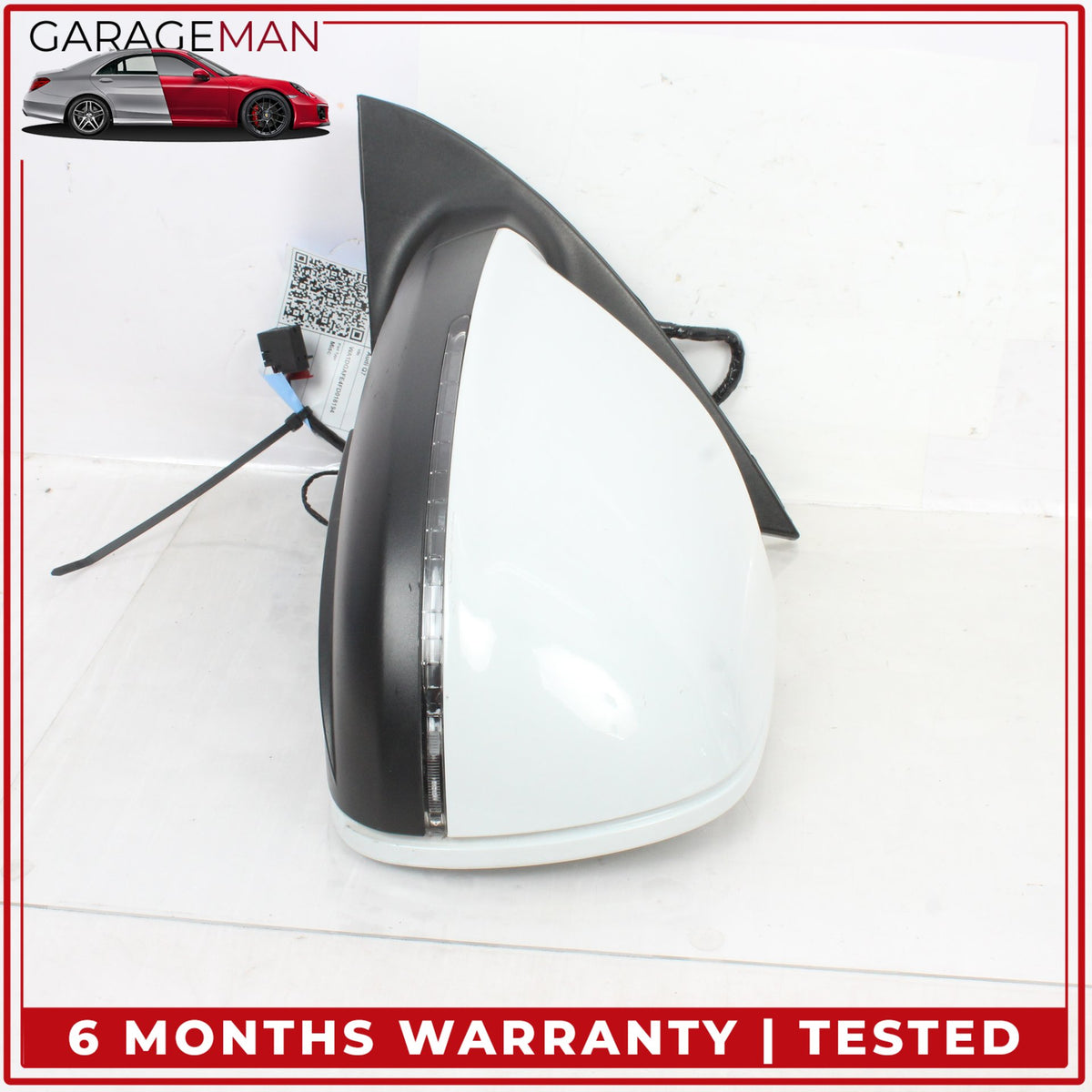 2010-2015 Audi Q7 Left Side Door Heated Rear View Mirror w/ Blind Spot White OEM