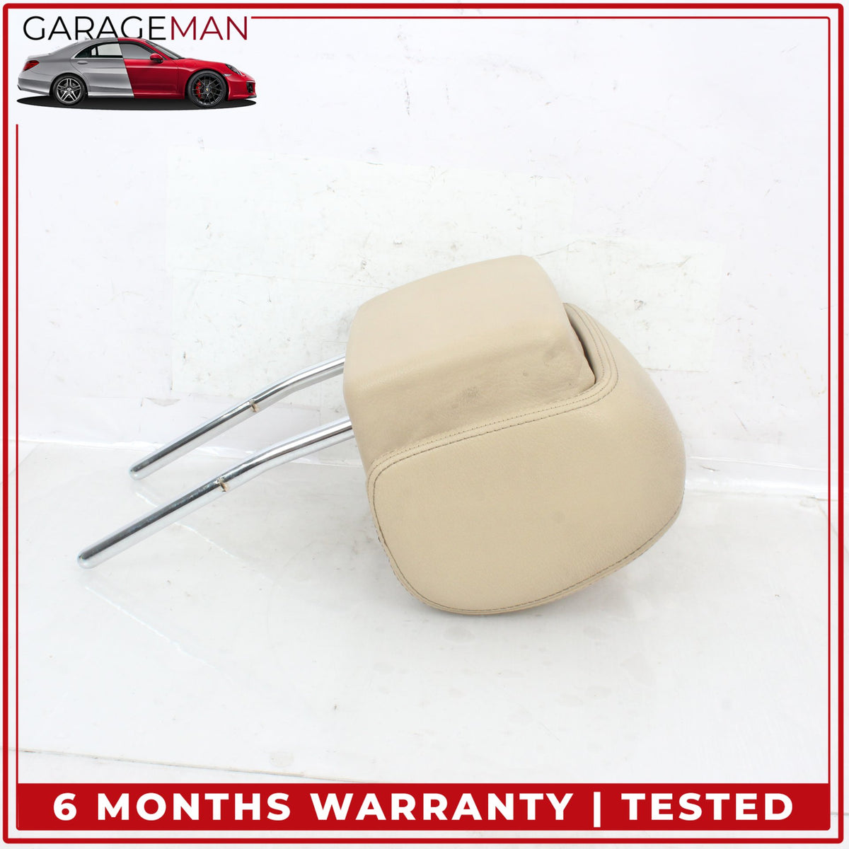 2012-2018 Audi A6 A7 Front Left and Front Right Side Seat Headrest Beige OEM