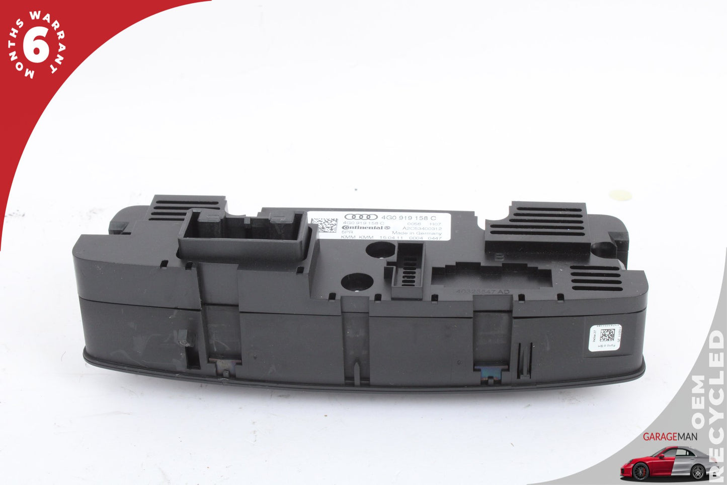 12-18 Audi A6 C7 Sedan Rear A/C Heater Control Unit 4G0919158C Genuine