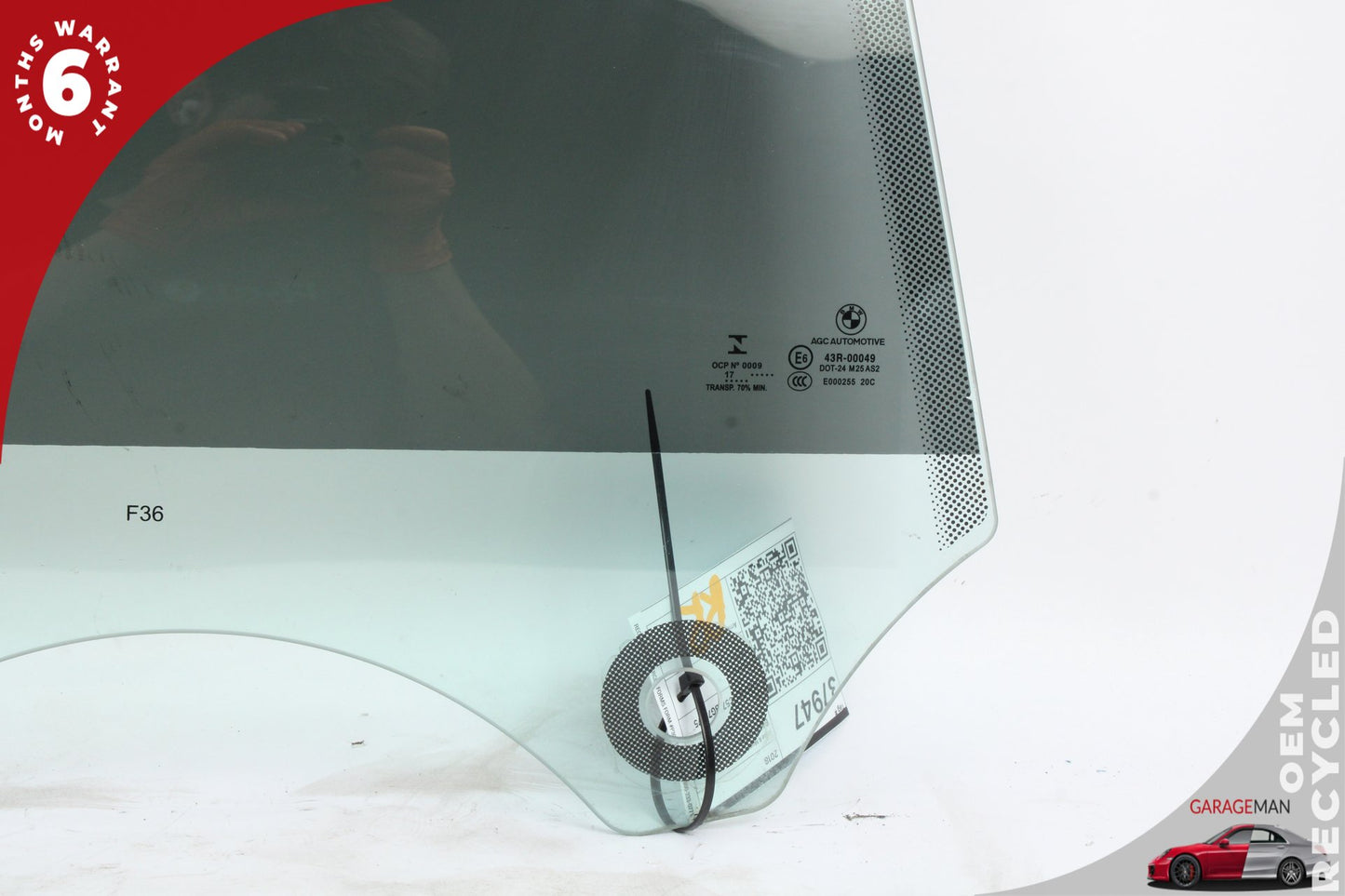 15-20 BMW 430i F36 Sedan Rear Right Passenger Side Window Door Glass FD26824GTN