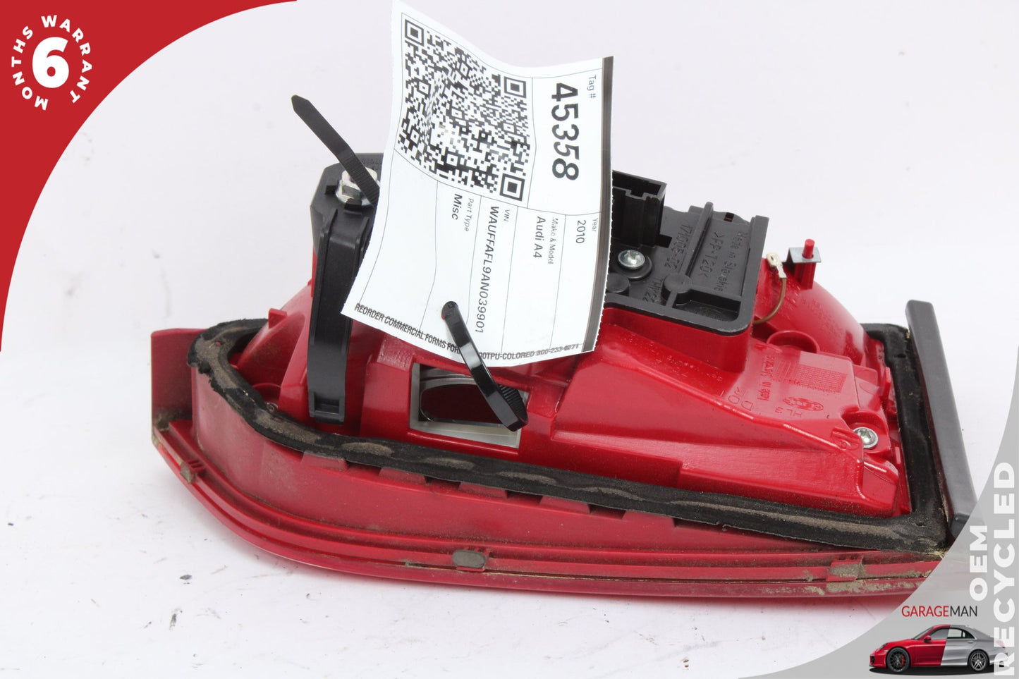 2009-2012 Audi A4 Rear Right Passenger Side Inner Tail Light 8K5945094K