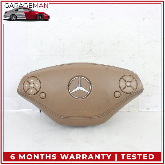 2010-2014 Mercedes W221 S550 Front Left Side Steering Wheel Airbag Brown OEM