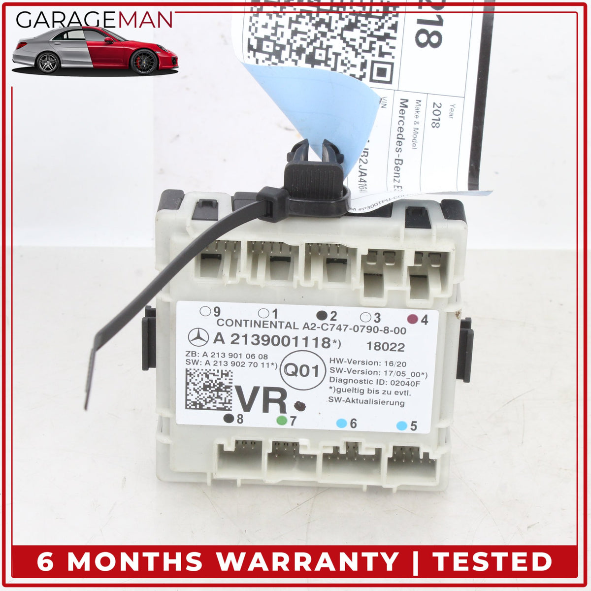 2017-2020 Mercedes W213 E300 Front Right Door Control Module Unit 2139001118 OEM