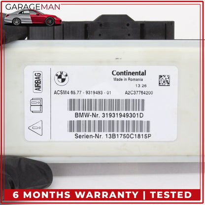 2012-2018 BMW 328d RWD Crash Impact Safety Sensor Control Module Unit 1949301