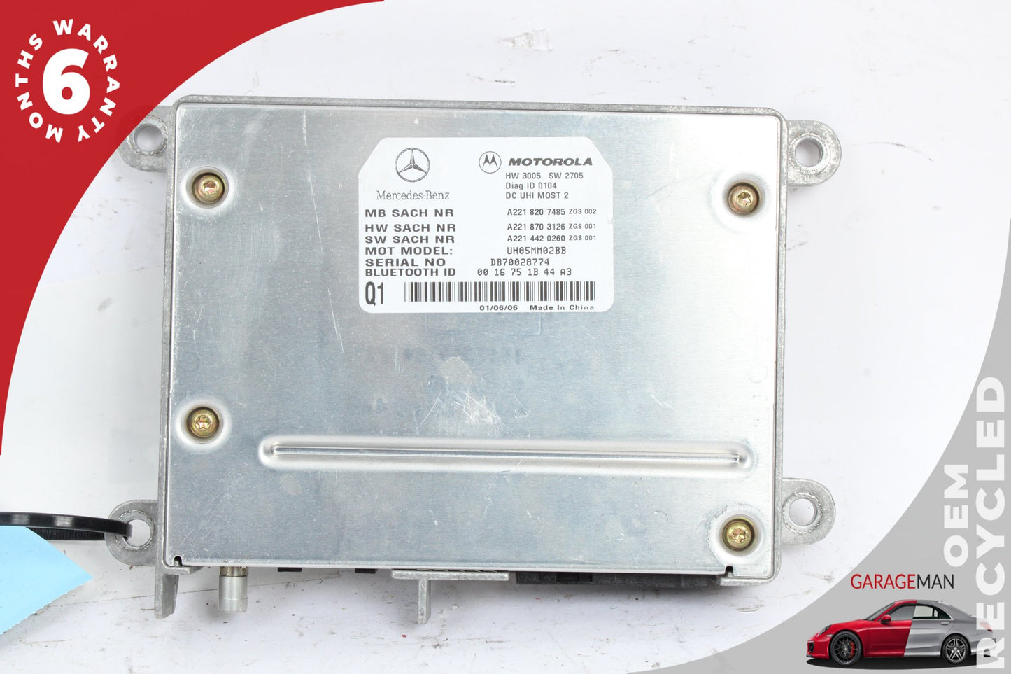 2007-2013 Mercedes W221 S550 S600 Bluetooth Control Module 2218207485 OEM