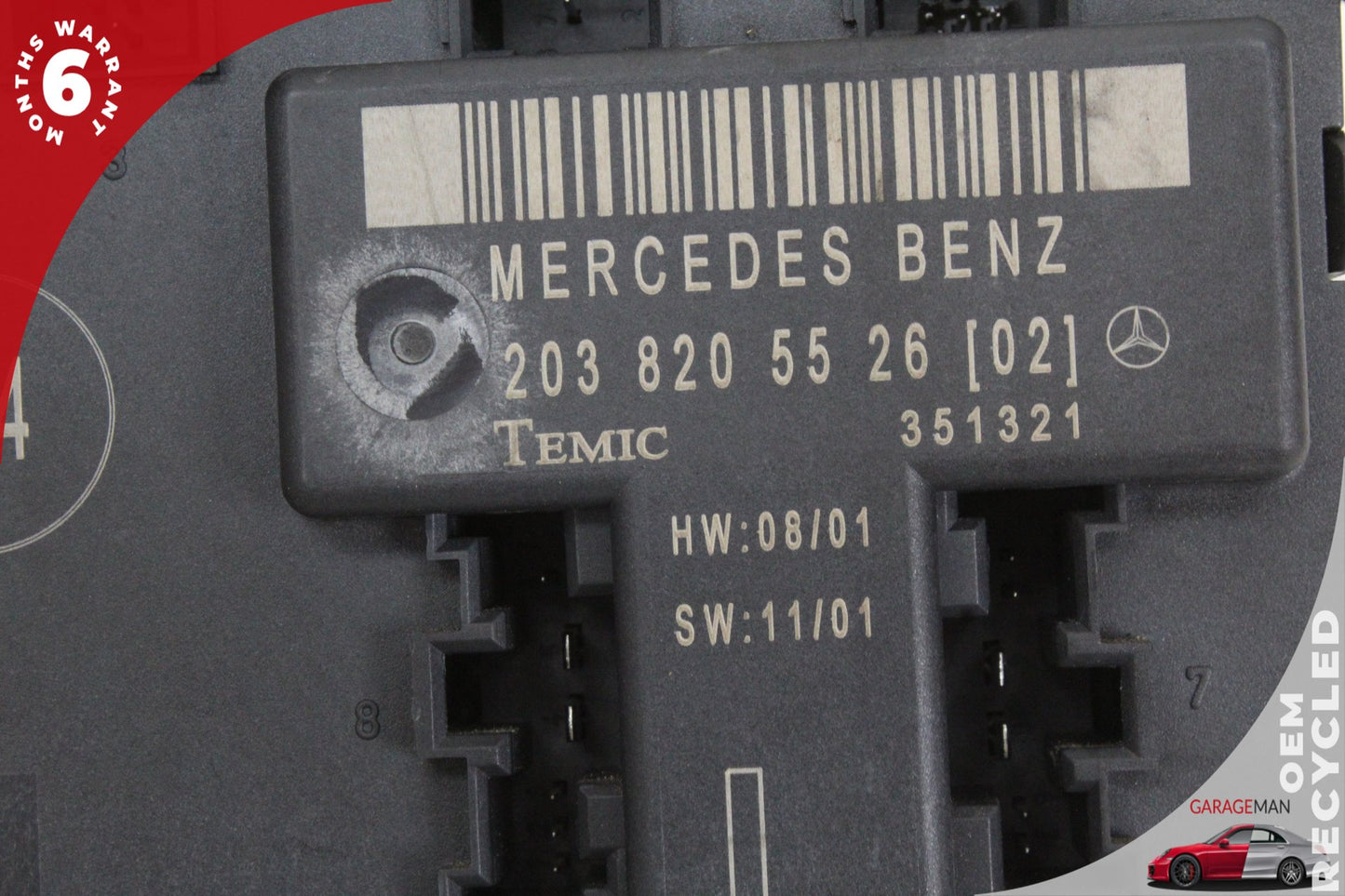 2001-2007 Mercedes W203 C240 Front Left Side Door Control Module 2038205526 OEM