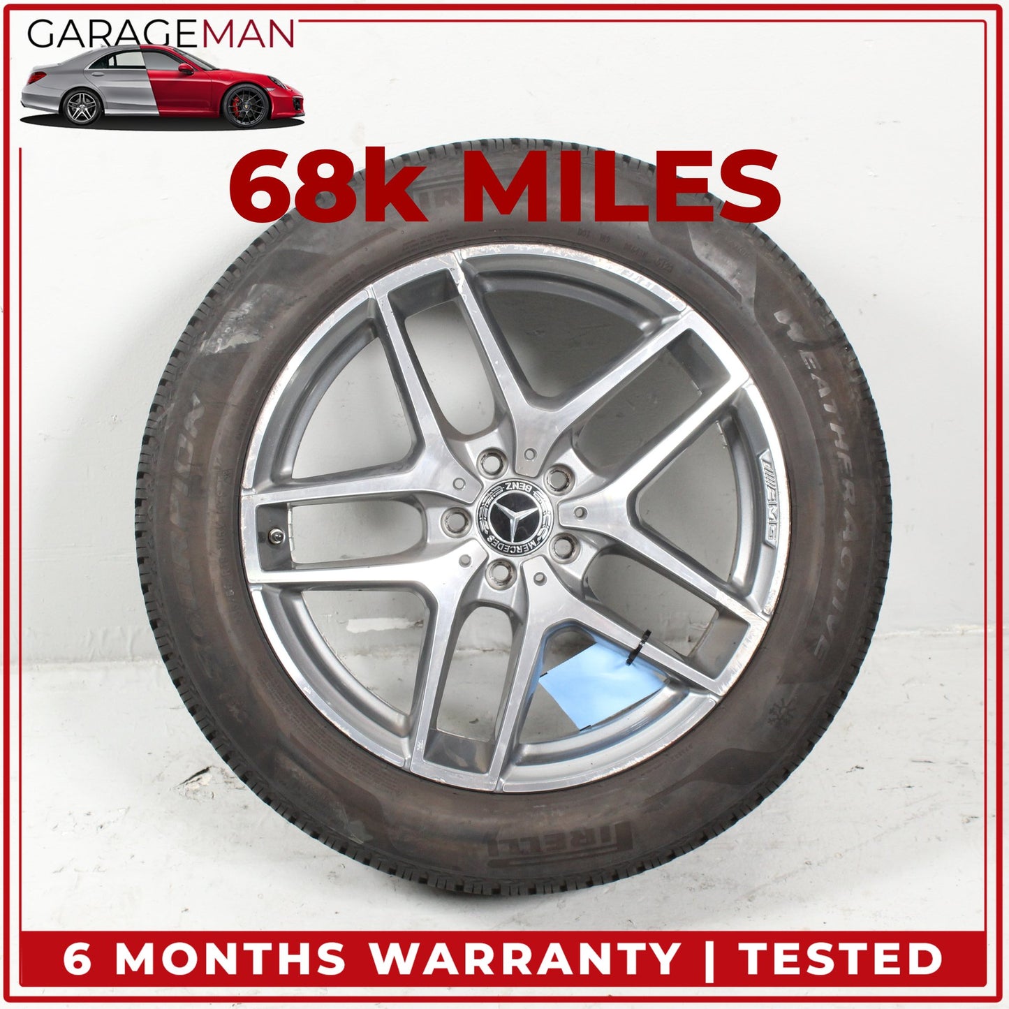 2016-2023 Mercedes X253 GLC300 Wheel Rim w/ Pirelli Tire 8JX19H2 ET38 OEM