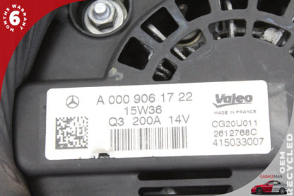 2015-2020 Mercedes-Benz E400 W207 Engine Generator Alternator 0009061722 14V 200A OEM