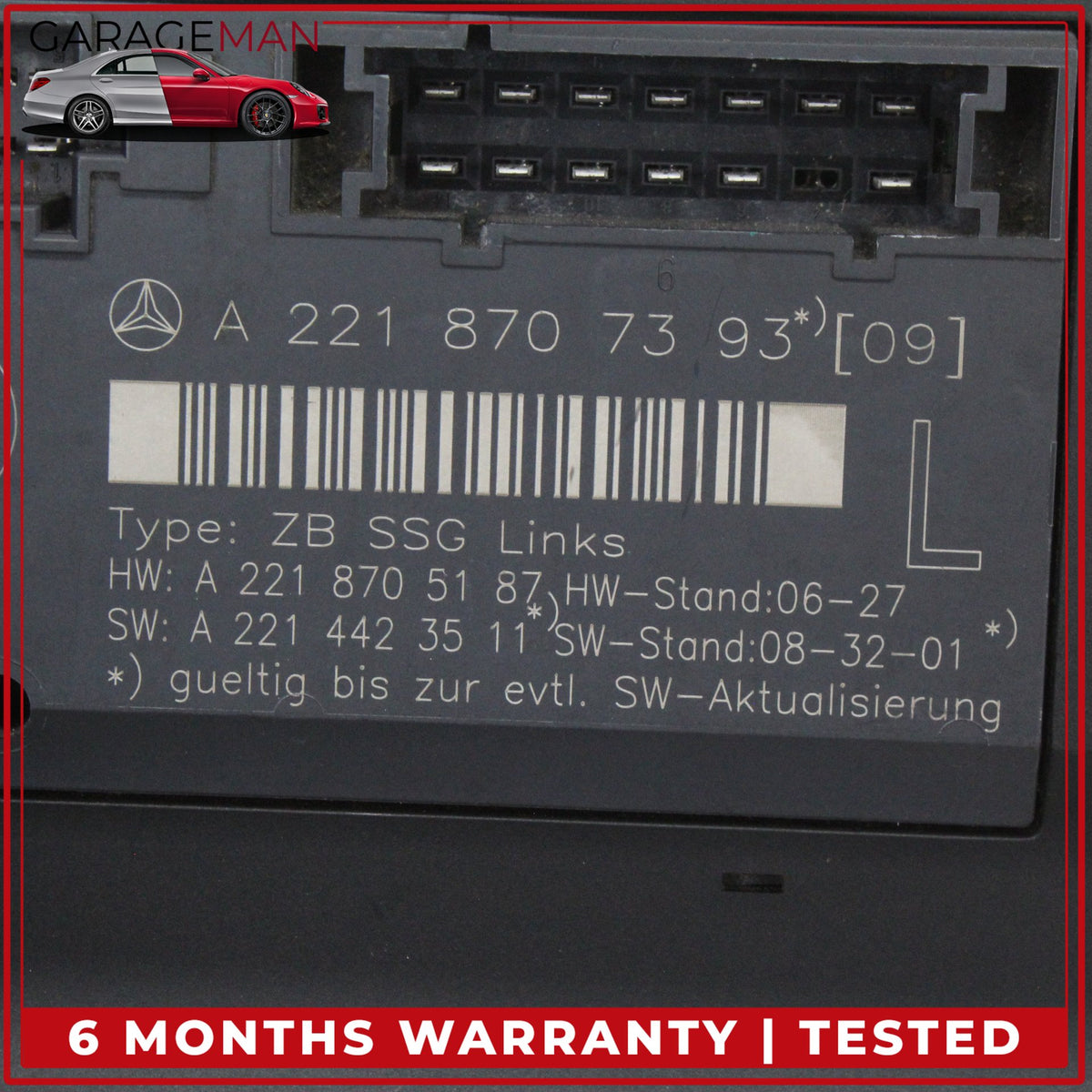 2007-2013 Mercedes W221 S400 Front Left Side Seat Control Module 2218707393 OEM