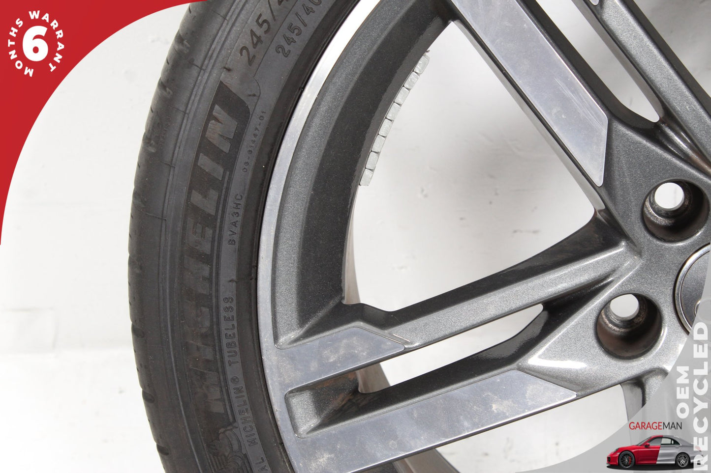 2017-2020 Audi A4 S4 5 Spoke Wheel Rim w/ Michelin Tire 8.0Jx18H2 8W0601025M OEM