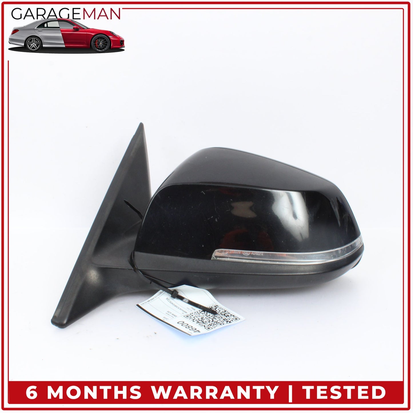 2014-2020 BMW 428i F36 Front Left Driver Side Door Rear View Mirror Black OEM