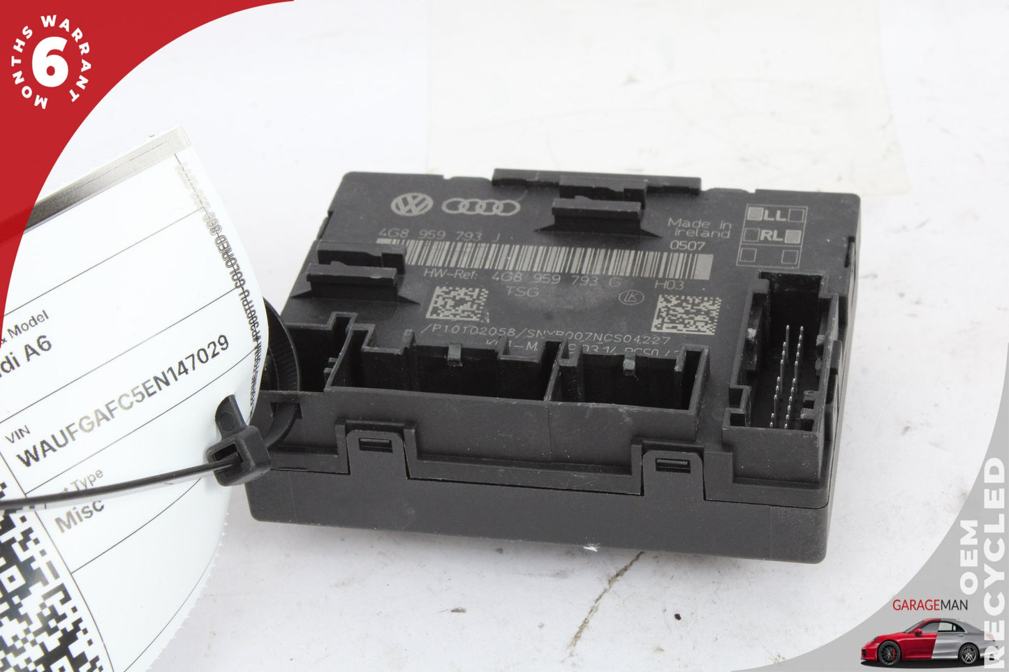 2012-2018 Audi A6 Front Left Driver Side Door Control Module Unit 4G8959793J OEM