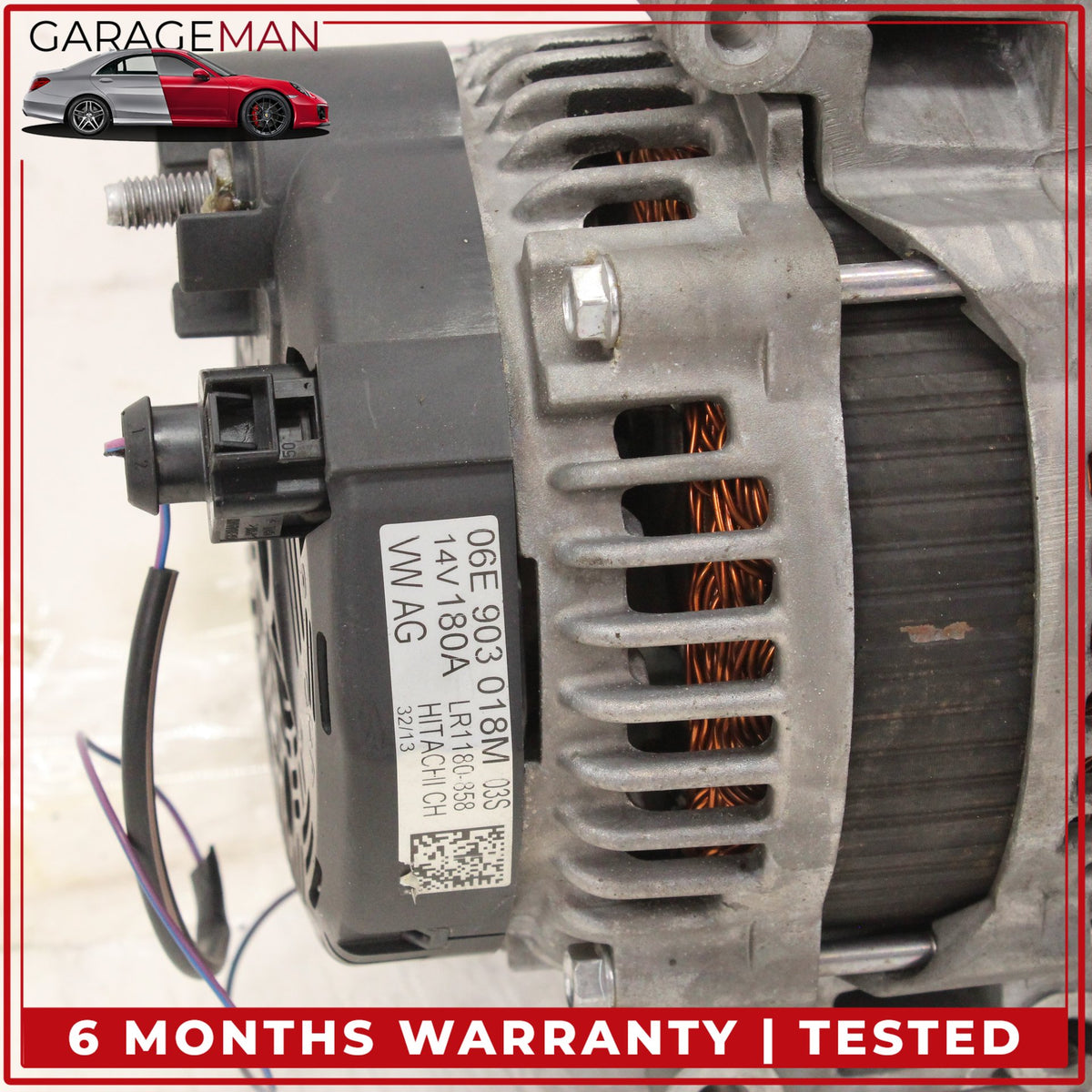 2012-2015 Audi A6 3.0L Engine Motor Alternator Generator 14V 180A 06E903018M OEM