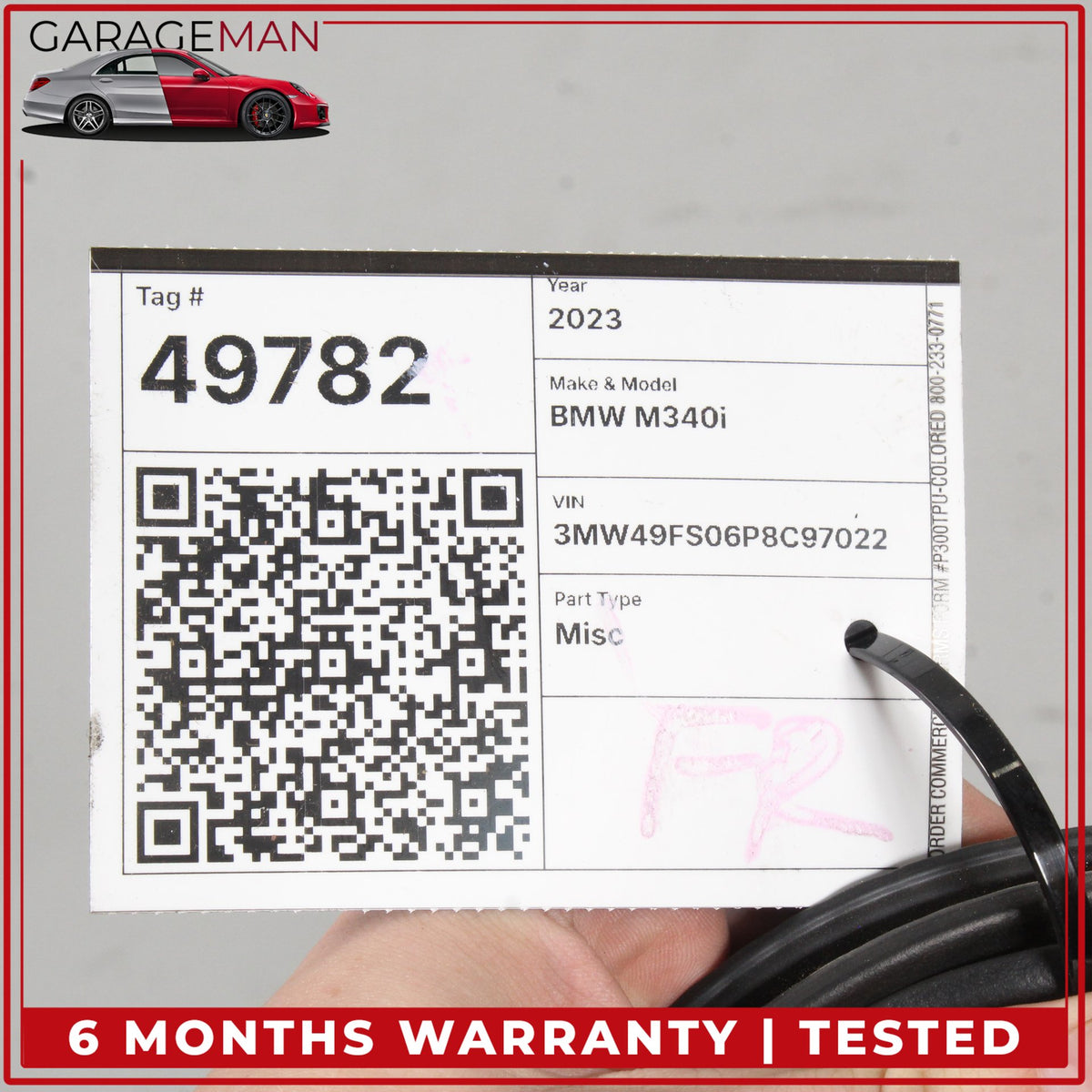 2019-2025 BMW M340i G20 Front Left or Right Door Weather Strip Seal 7407373 OEM