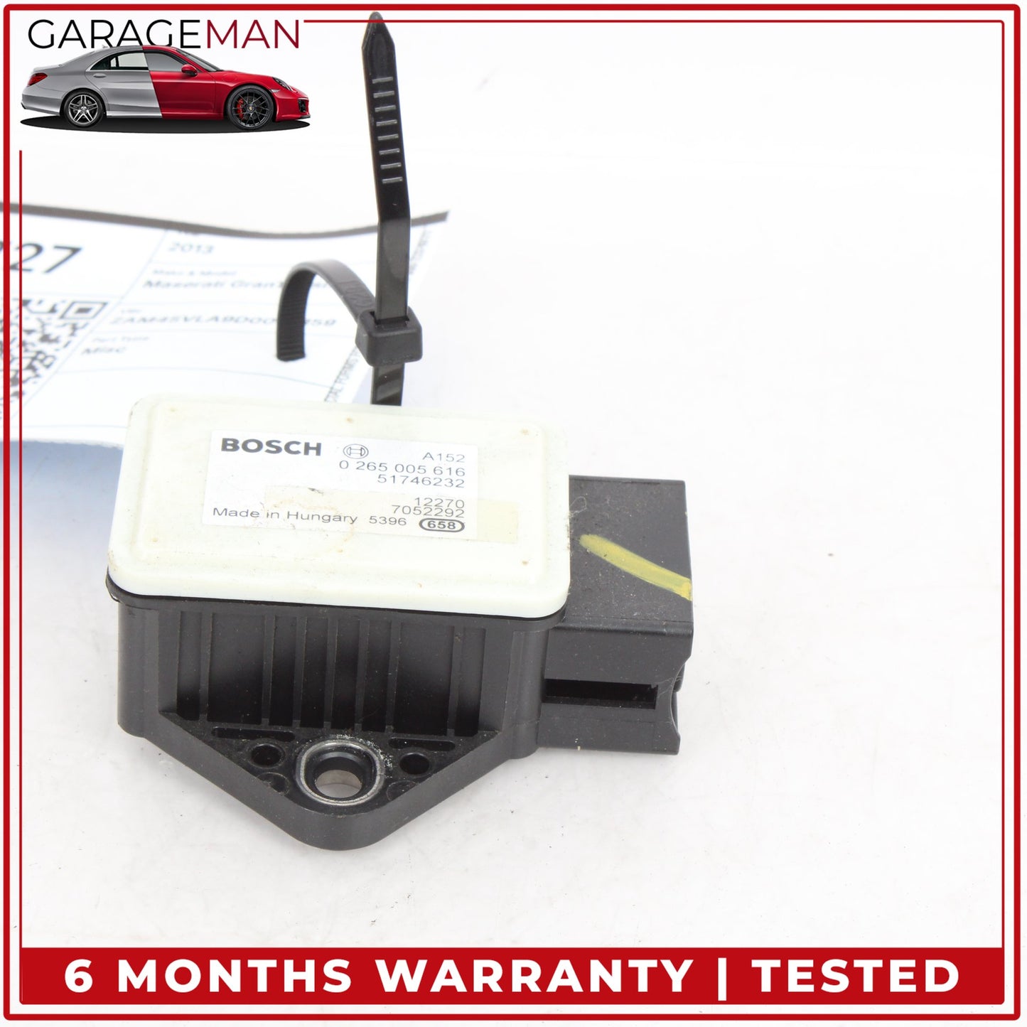 2003-2019 Maserati GranTurismo Quattroporte Yaw Turn Rate Sensor 0265005616 OEM