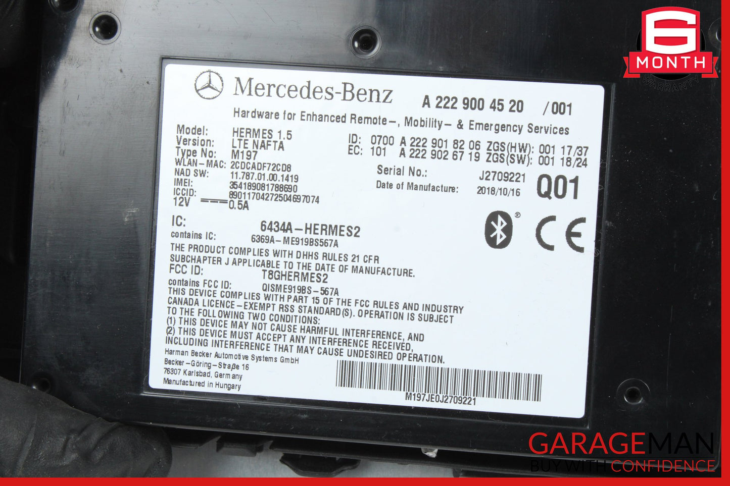 2017-2021 Mercedes-Benz E450 W238 Head Unit Navigation Command Comand CD Audio