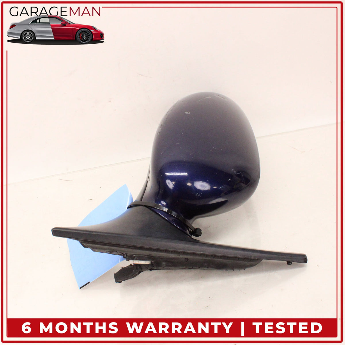 1999-2005 Porsche 911 Carrera 996 Right Door Rear View Mirror Blue Metallic OEM