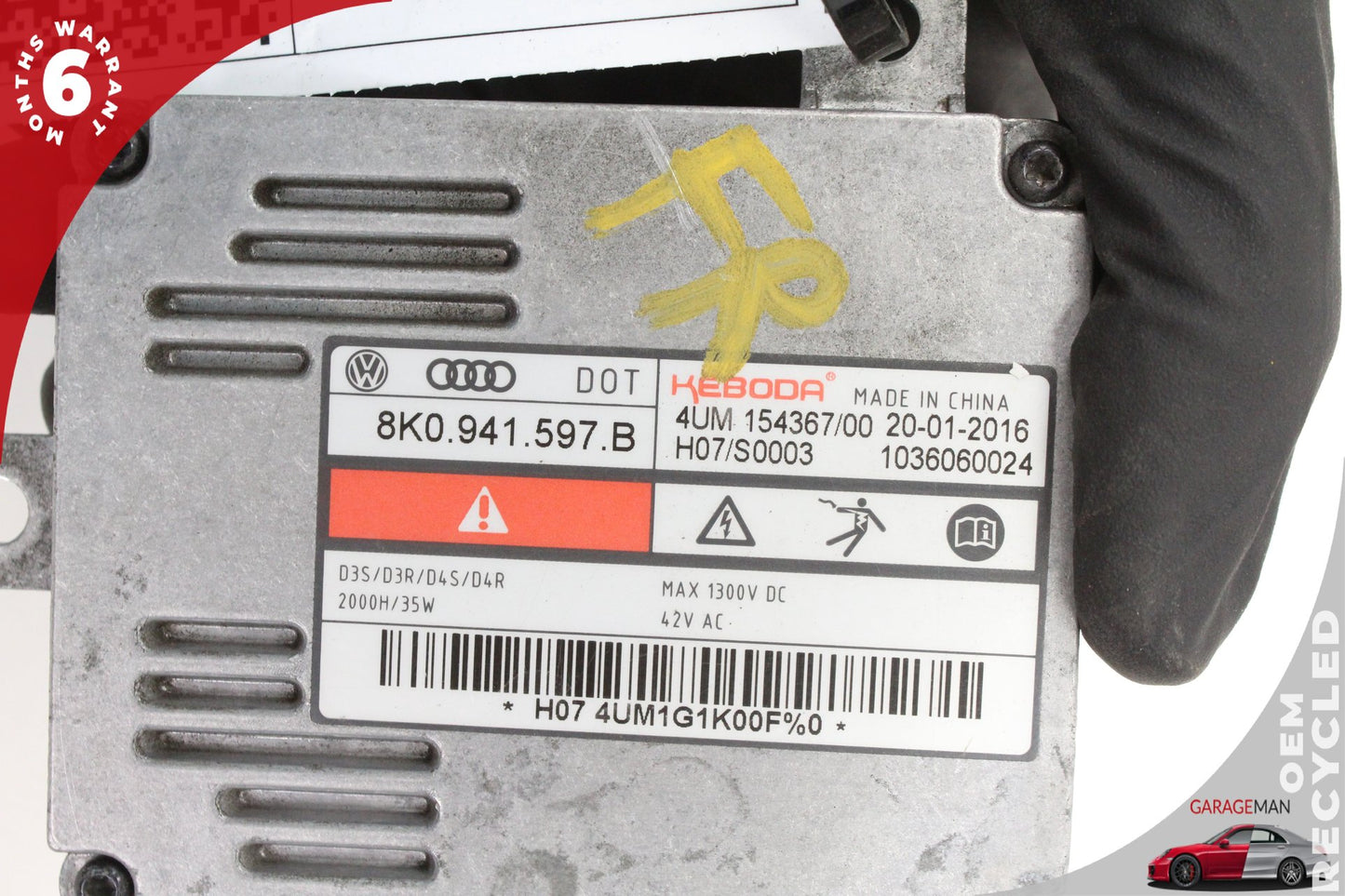 2008-2018 Audi A3 8V Xenon HID Headlight Ballast Control Module 8K0941597B OEM