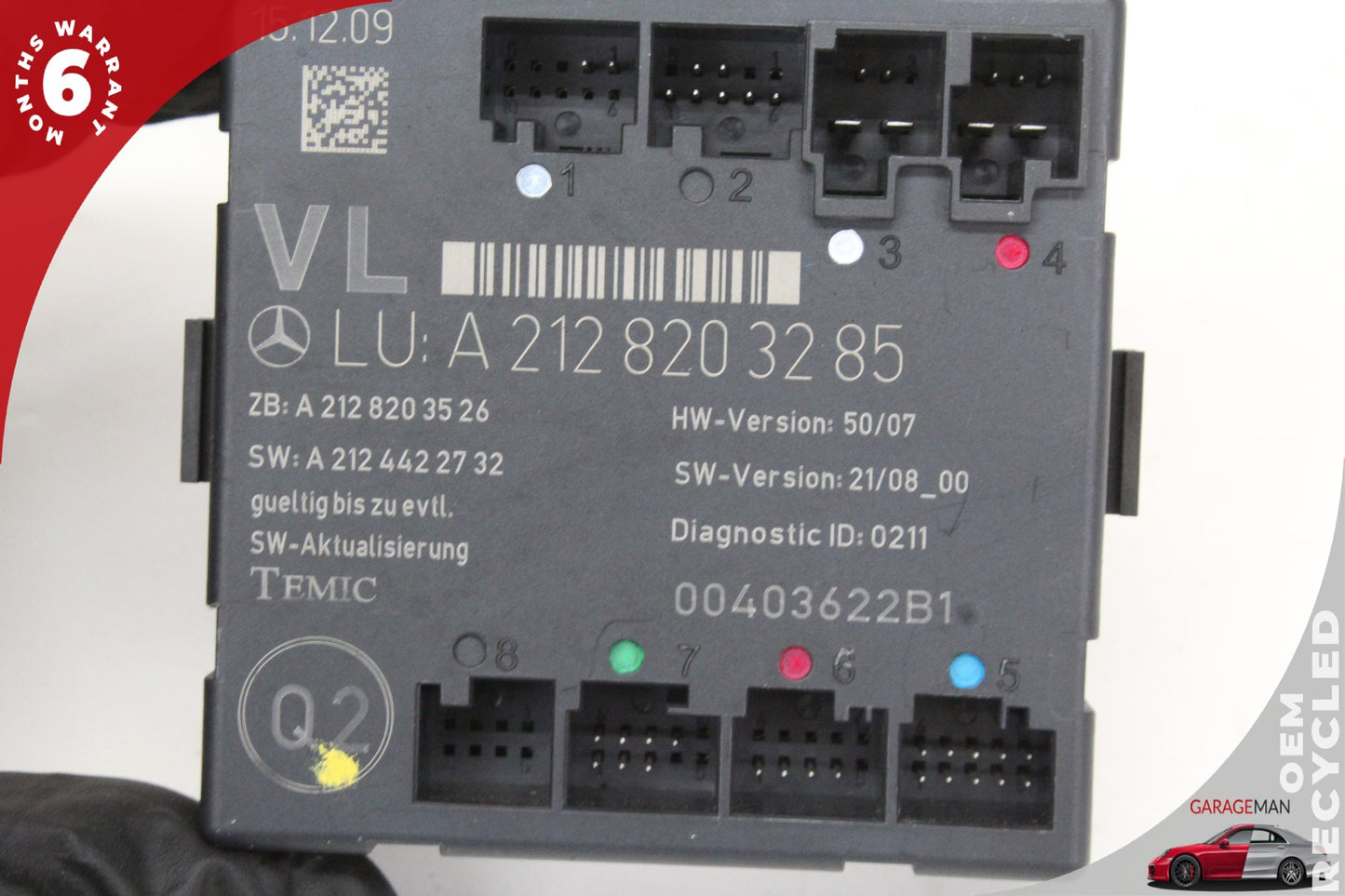 2008-2018 Mercedes W204 C300 Front Left Side Door Control Module 2128203285 OEM