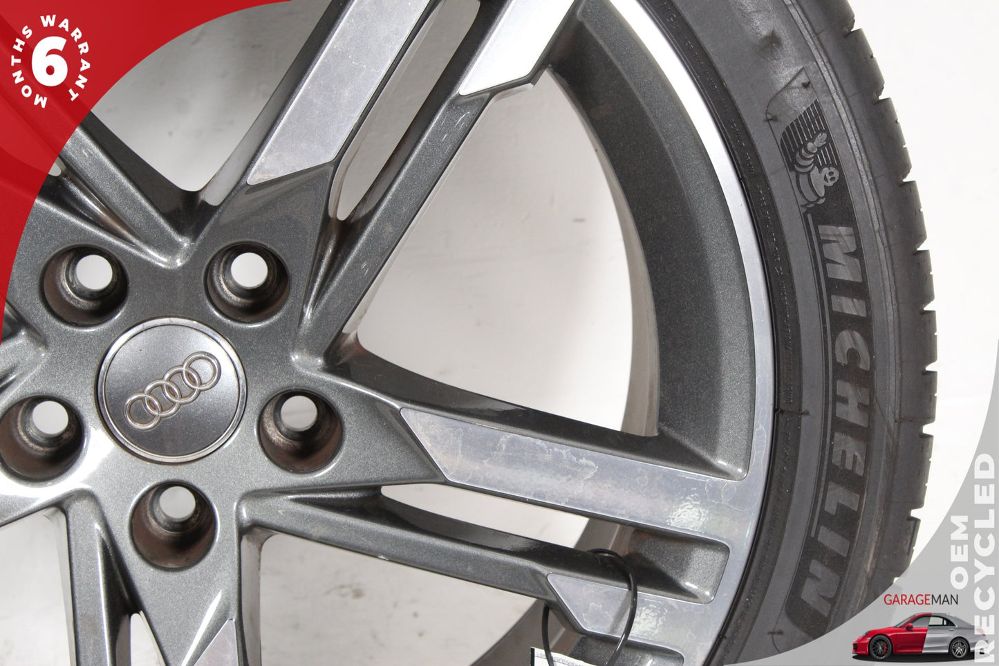 2017-2020 Audi A4 S4 5 Spoke Wheel Rim w/ Michelin Tire 8.0Jx18H2 8W0601025M OEM