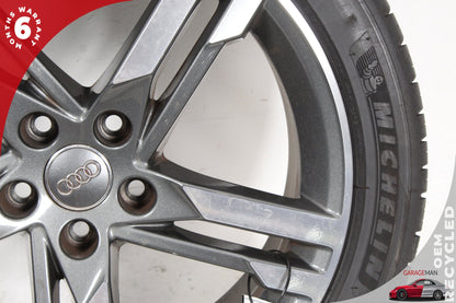 2017-2020 Audi A4 S4 5 Spoke Wheel Rim w/ Michelin Tire 8.0Jx18H2 8W0601025M OEM