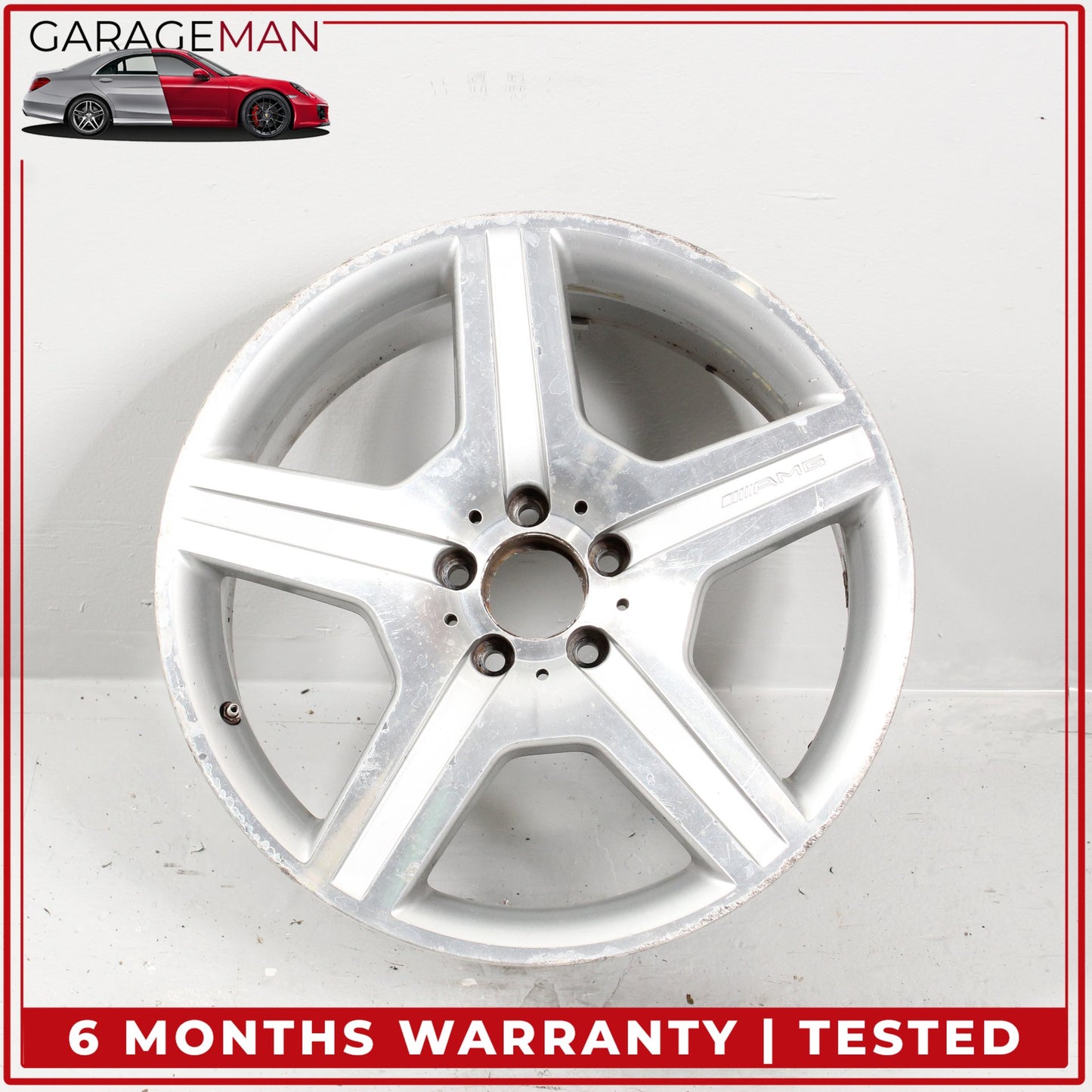 2007-2011 Mercedes W221 S550 Rear 5 Spoke Wheel Rim 9.5X19H2 ET43 2214012702 OEM