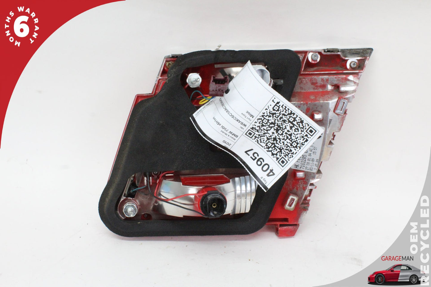 2009-2012 BMW 750i Rear Left Driver Side Inner Tail Light Lamp 7182205 OEM
