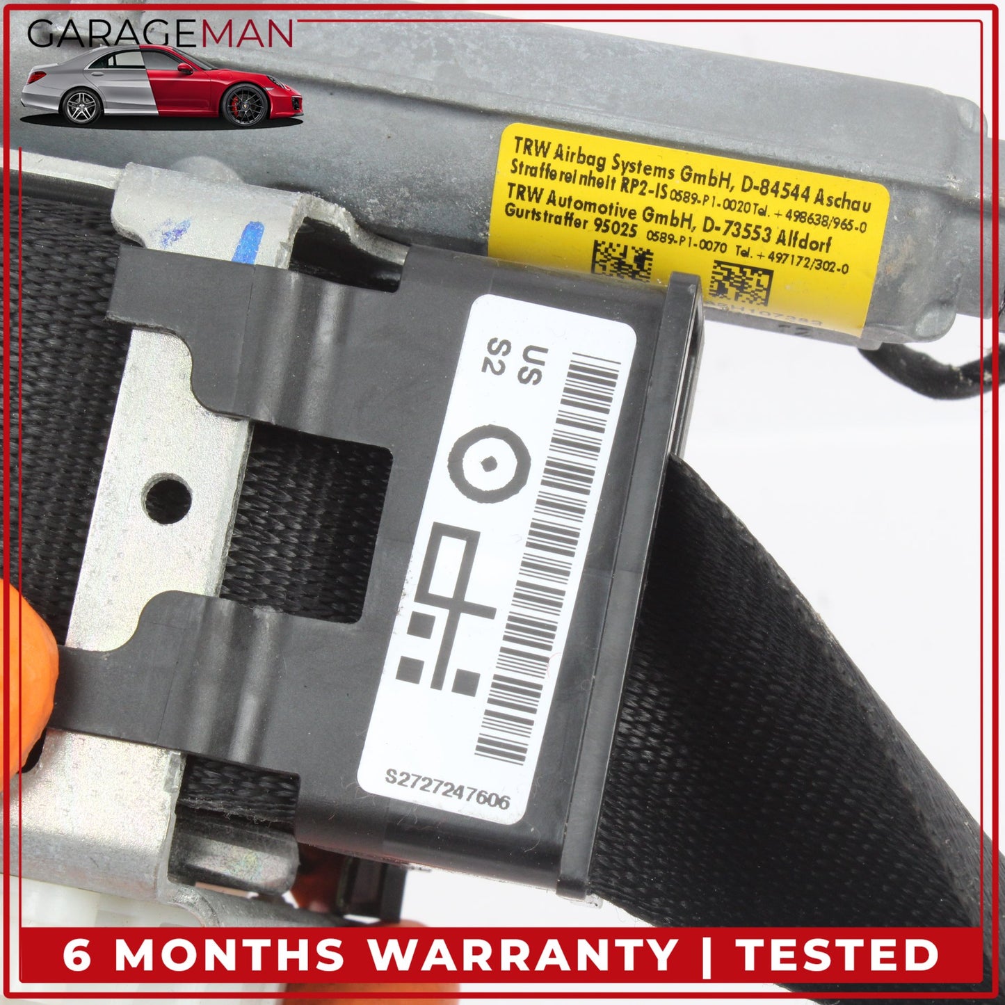 2014-2020 BMW 428i Front Right Passenger Side Seat Belt Retractor 34107541D OEM