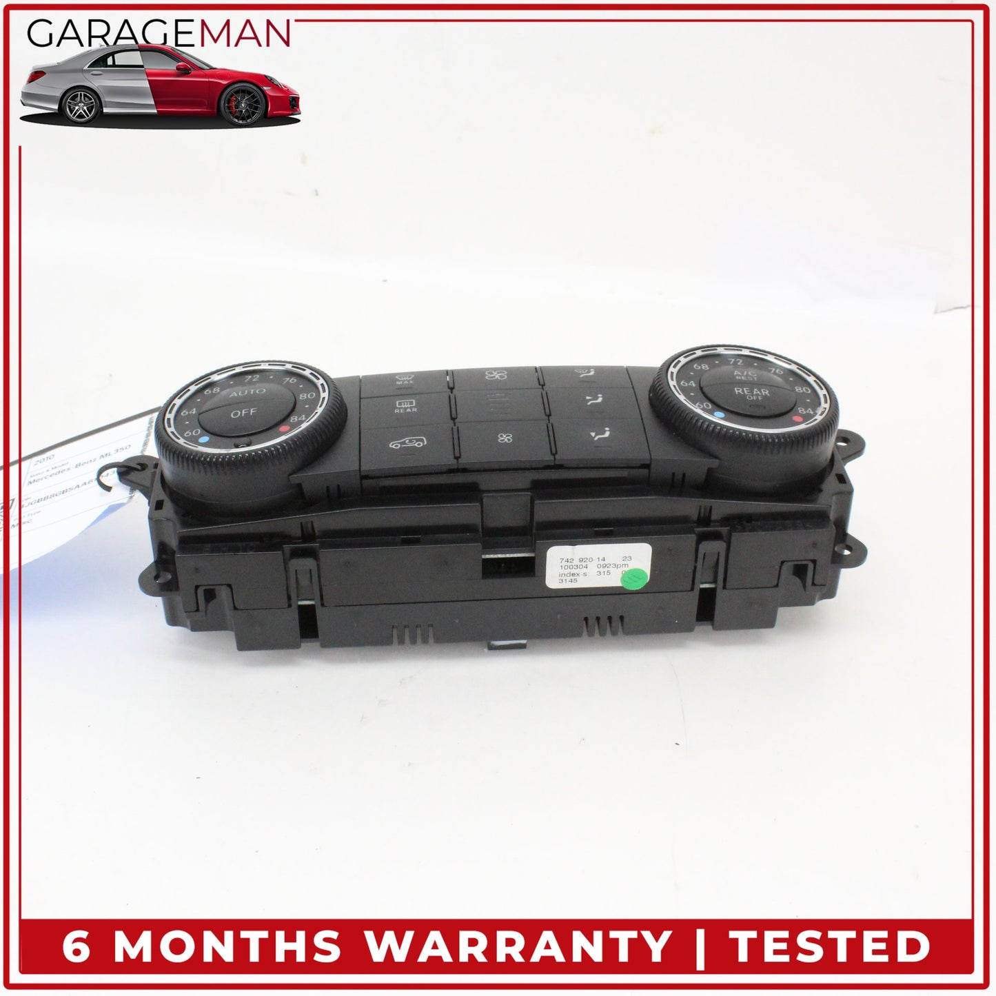 2006-2013 Mercedes W164 ML350 AC Temperature Climate Control Switch Panel OEM