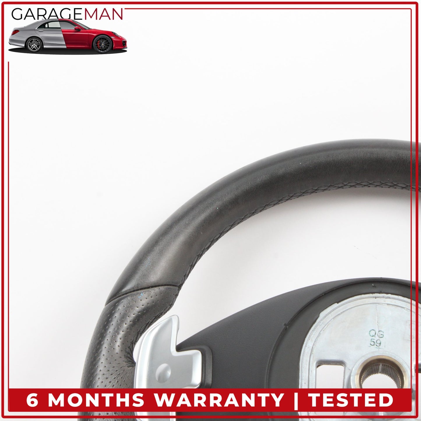 2015-2020 Mercedes W205 C300 Flat Bottom Steering Wheel w/ Paddle Shifters OEM